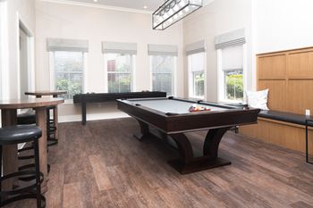 a games room with a pool table and a foosball table at Missions at Chino Hills, Chino Hills, CA 91709